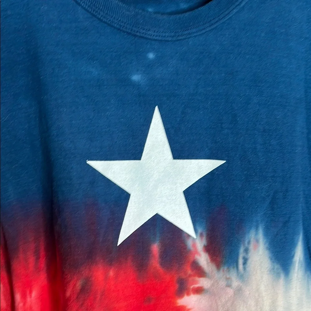 SOS from Texas Red, White, and Blue Tie-Dye Shirt Size Medium - Picture 2 of 4